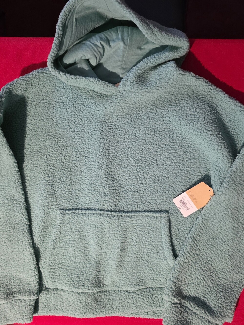 Cozy Kids Sherpa Hoodie in Light Mint
